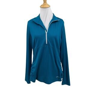 Annika Cutter & Buck Top Womens M Medium Half Zip Long Sleeve Quick Dry Golf